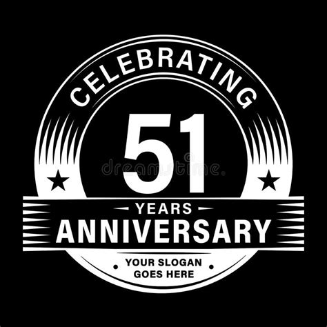 51 Years Anniversary Celebration Design Template 51st Logo Vector