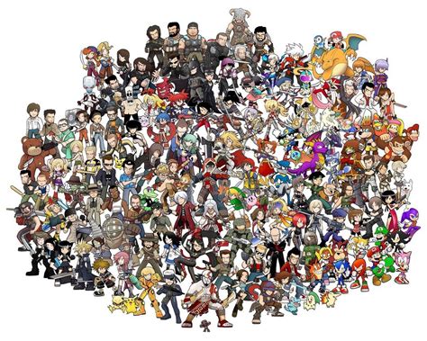 Famous Video Game Characters In One Picture Types Of Video Games