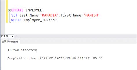 Sql Update Statement Updating Table And Values In Sql