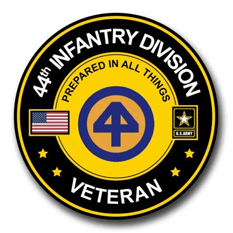 44th Infantry Division Veteran Decal Officially Licensed Us Army 895