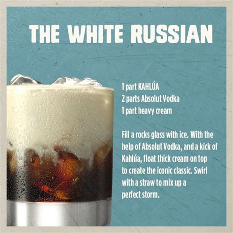 white russian drink recipe recipe classic cocktails tequila drinks white russian
