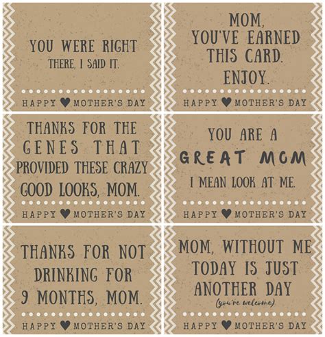 Funny Mother S Day Poem Card Printables Artofit