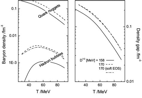 Baryon Densities Of The Two Phases Left Panel And Density Gaps