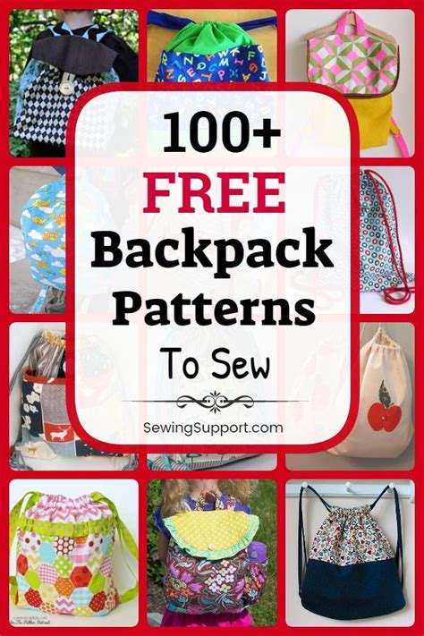 125 Free Backpack Patterns Backpack Pattern Diy Bags No Sew
