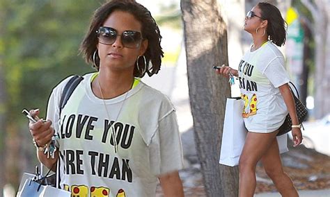 christina milian showcases her toned legs in miniscule hotpants daily mail online