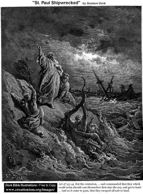 St Paul Shipwrecked Gustave Dore Encyclopedia Of