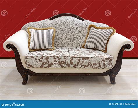Vintage Design Style Sofa Stock Image Image Of Pillow 18675415