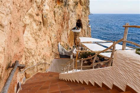Seaside Cafe Bar On The Rocks On The Island Of Menorca Spain Editorial