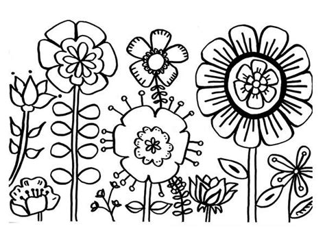 Various Type Of Flower Coloring Page Kids Play Color