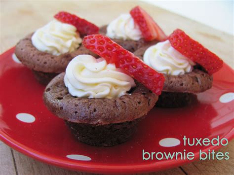 Tuxedo Brownie Bites Recipe Brownie Bites Desserts Pampered Chef Party