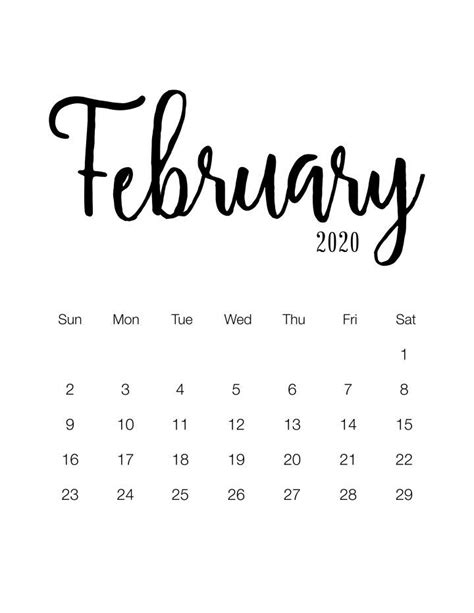 February 2021 Calendar Printable Aesthetic Free Calendar Mailed To