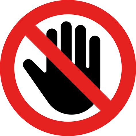 Do Not Touch Symbol