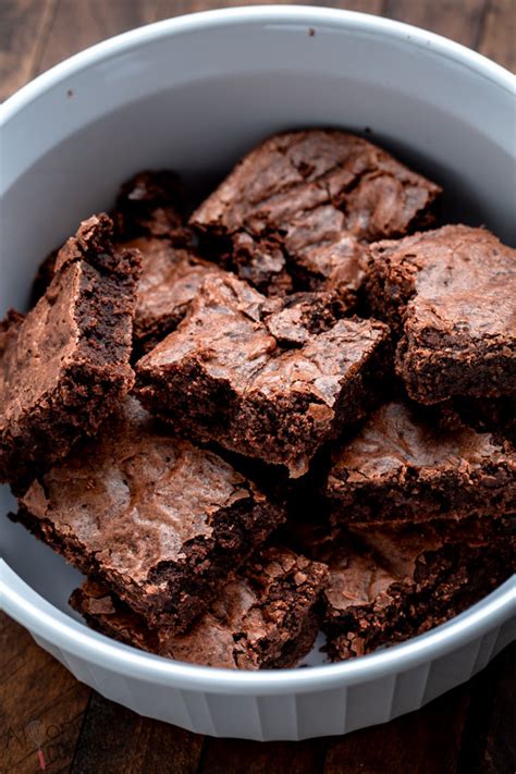EASY Brownie Recipe with Shiny Crust! {Perfect Brownies for a CROWD}