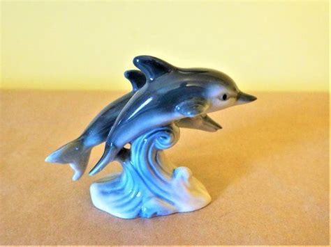 Ceramic Dolphin Figurine Ocean Beach Aquarium Free Shipping