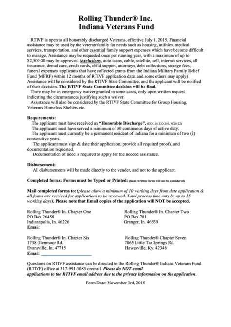We did not find results for: Rolling Thunder Inc Indiana Veterans Fund Application printable pdf download