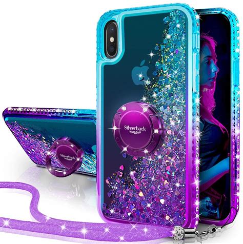 Silverback Iphone Xs Max Case Moving Liquid Holographic Sparkle