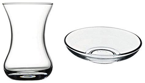 GetUSCart Turkish Tea Glasses Saucers Set 12 Pc