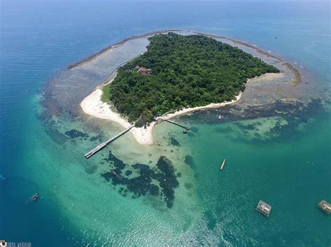An Aerial View Of Panjang Island Jepara Central Java Indonesia