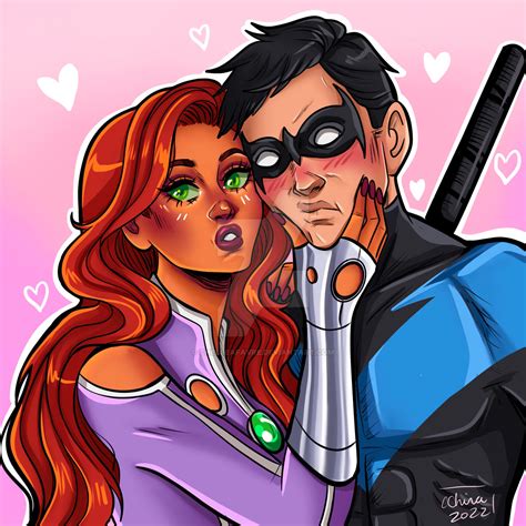 Starfire And Nightwing By Chelseafavre On Deviantart