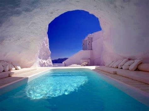 Natural Pool Santorini Greece Lugares Para Visitar Lugares Para