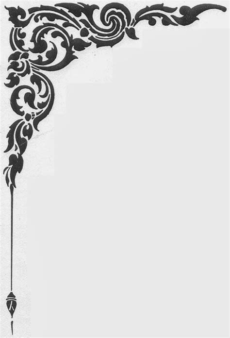 An Ornate Design On The Side Of A White Wall With A Black And White