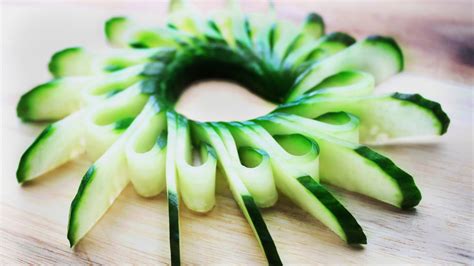 Josephines Recipes Cucumber Garnish And Cutting Skills Vegetable And