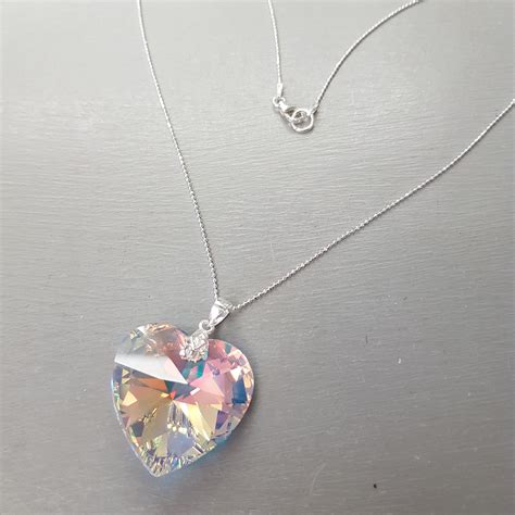 Swarovski Heart Necklace Crystal Heart Earrings Swarovski Pendant