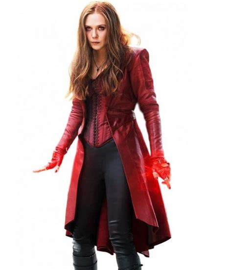 Scarlet Witch Coat Wanda Maximoff Wandavision Leather Coat Jackets