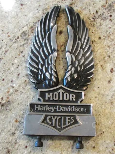Vintage Harley Davidson Motor Cycles 85 2 Wings Emblem Screws In