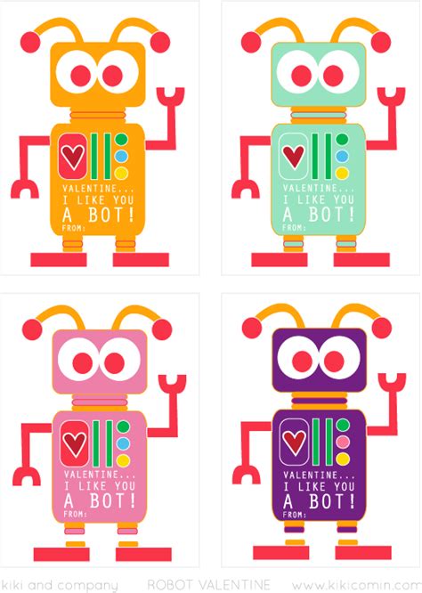 Robot Valentines {Free Download} - Kiki & Company