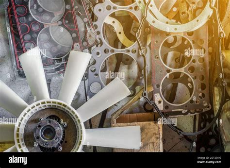 Old Machine Parts At Factory Stock Photo Alamy