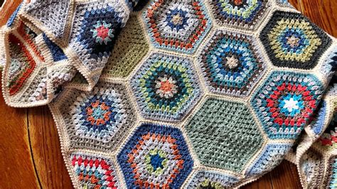 Free Crochet Pattern Painted Hexagons Blanket Cypresstextiles