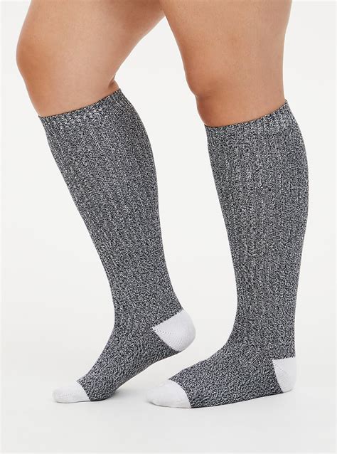 Plus Size Heather Grey Knee High Socks Torrid