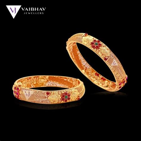 Antique Gold Bangles By Vaibhav Jewellers Indian Jewellery Designs