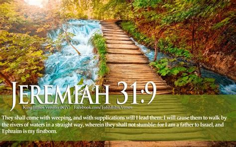 Bible Verse Love Jeremiah 31 9 River Landscape Christian Wallpaper