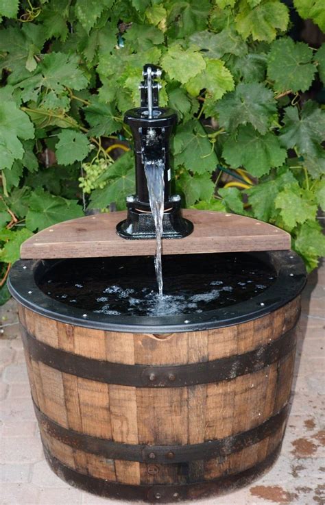 12 Whiskey Barrel Fountain Old Fashion Water Pump Etsy Whiskey