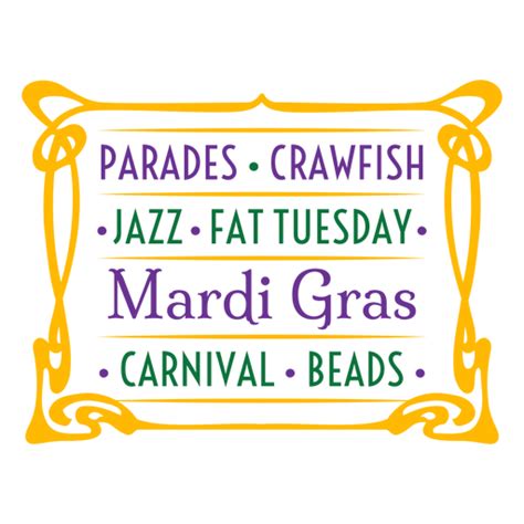 Mardi Gras Sign Badge Png And Svg Design For T Shirts