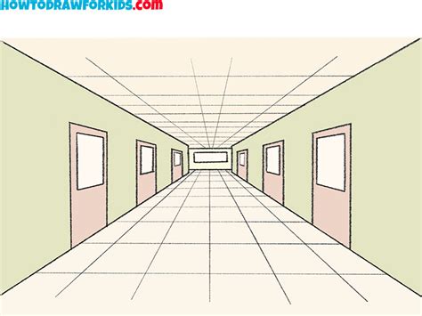 How To Draw A Hallway Easy Drawing Tutorial For Kids