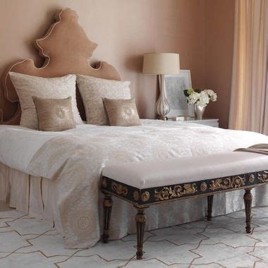 In this traditional master bedroom the colors add cheerful, fresh yet welcoming and warm atmosphere. Rose Gold Design Ideas, Pictures, Remodel, and Decor (With images) | Elegant master bedroom ...