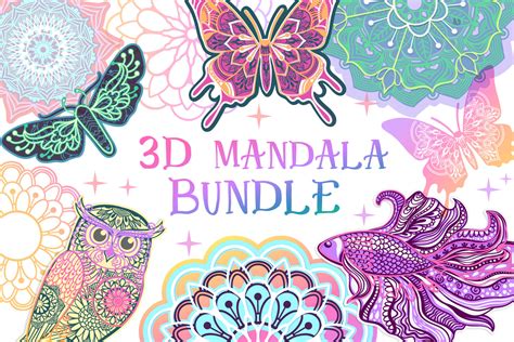 3d Layered Mandala Svg Free Svg Cut Files Create Your Diy Projects