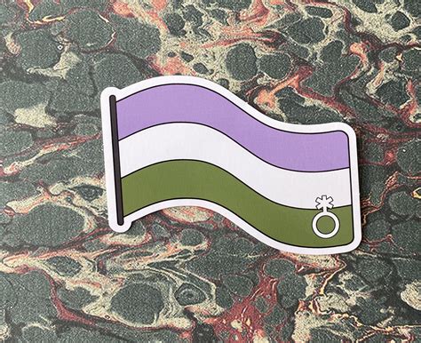 Genderqueer Pride Flag Sticker Die Cut Vinyl Sticker Lgbt Etsy Uk