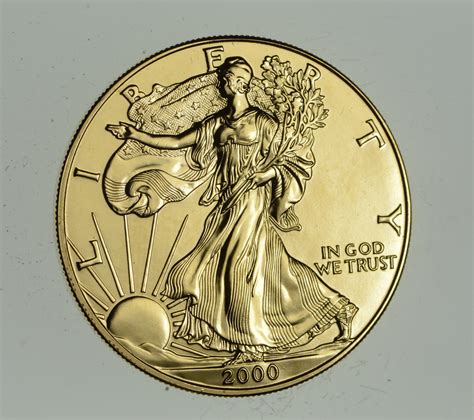 2000 24 Kt Gold Plated American Silver Eagle Beautiful Coin 1 Oz