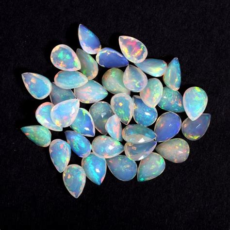 10x12mm Natural Ethiopian Opal Pear Cut Gemstone Get Free Ship