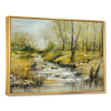 Millwood Pines Summer River Landscape Illustration On Wayfair