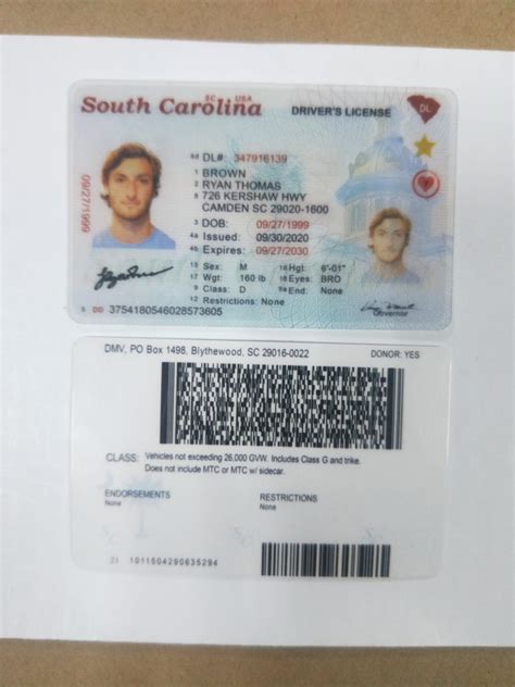 South Carolina Driver License Psd Template New E T Card Store Bd