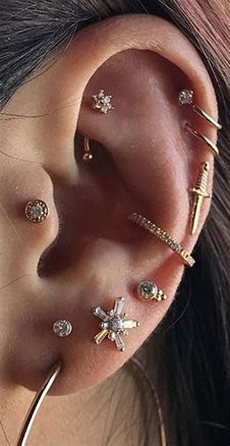 Mybodiartcom Multiple Piercing Jewelry Flower Ideas Women