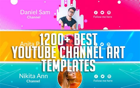 1200 Best Youtube Channel Art Templates Free And Premium
