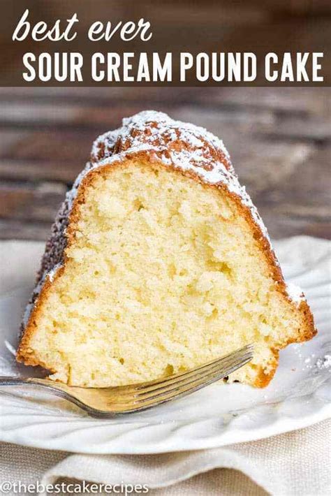 Sift flour and soda together. Sour Cream Pound Cake Recipe {Old Fashioned Easy Bundt Cake}