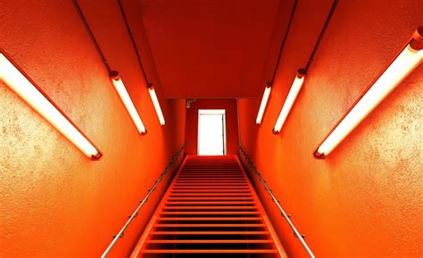 Wallpaper Lights Neon Red Photography Symmetry