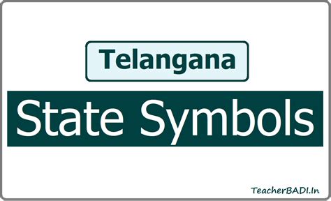 Telangana State Symbols States Official Flower Tree Bird And Animal